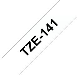 Brother TZE-141 nastro per etichettatrice Nero trasparente