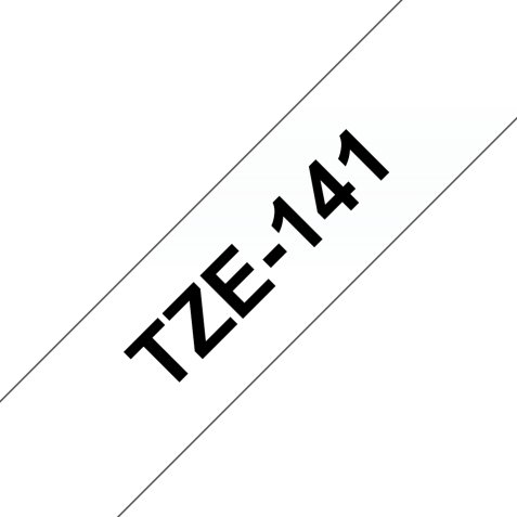 Ruban pour PTOUCH laminé Noir/transparent 18mmx8m TZE141