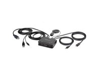 StarTech.com C2-H46-UAC-CBL-KVM commutateur écran, clavier et souris Noir