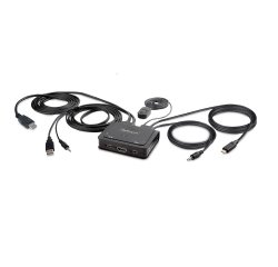 StarTech.com C2-H46-UAC-CBL-KVM commutateur écran, clavier et souris Noir