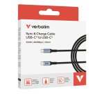 Verbatim 31846 cavo USB USB 2.0 1,2 m USB C 0,48 Gbit/s 100 W Nero