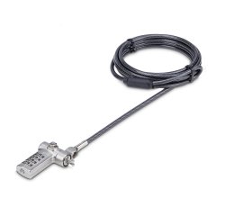 StarTech.com Câble Antivol pour Ordinateur Portable de 2m - Câble de Sécurité pour PC Portable, Compatible avec Noble Wedge®/Nano/K-Slot - Câble de Verrouillage avec Serrure à Combinaison sans Clé, Câble Anti-Vol