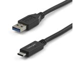 StarTech.com 1m USB-A naar USB-C Laadkabel, USB 10Gbps, Charge & Sync, 3A, USB-IF Gecertificeerd - Zwarte USB Oplaadkabel