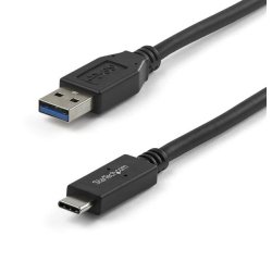 StarTech.com 1m USB-A naar USB-C Laadkabel, USB 10Gbps, Charge & Sync, 3A, USB-IF Gecertificeerd - Zwarte USB Oplaadkabel