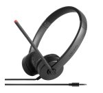 Lenovo Stereo Analog Casque Avec fil Arceau Bureau/Centre d'appels Noir