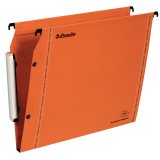 Boîte de 25 dossiers suspendus LMG ARMOIRE en kraft 240g. Fond 15, bouton-pression. Orange