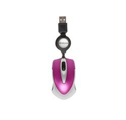 Verbatim Go Mini Optical Travel Mouse - muis - USB - fel roze