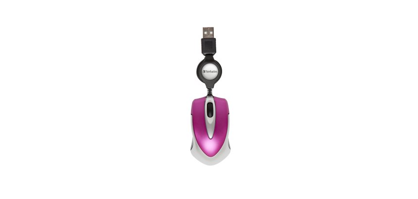 Verbatim Go Mini Optical Travel Mouse - mouse - USB - hot pink