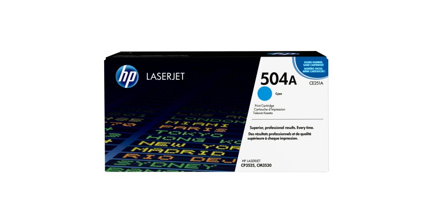 HP 504A toner LaserJet cyan authentique