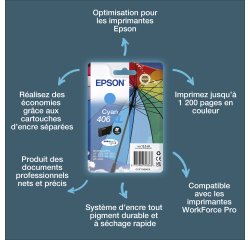 Epson Cartouche d’encre cyan DURABrite Ultra 406XL Parapluie