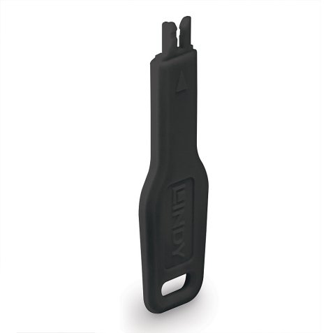 Lindy 47890 bloqueur de port Clé de bloqueur de port RJ-45 Noir Acrylonitrile-Butadiène-Styrène (ABS)