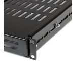 StarTech.com Étagère Réglable et Ventilée pour Montage en Rack Serveur 1U - 80 kg - Profondeur de Montage Réglable de 49,5 à 96,5cm Plateau Universel pour rack d'équipement AV/réseau 19" - Profondeur 69,8 cm