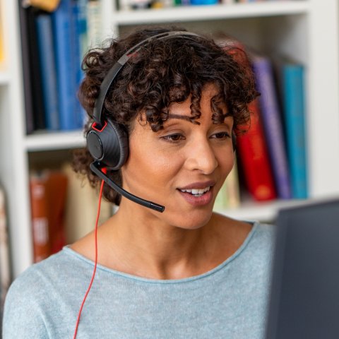 HP Poly Auriculares Poly Blackwire 5220 estéreo USB-C + conector de 3,5 mm + adaptador USB-C/A (paquete)