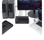 StarTech.com Switch KVM double affichage HDMI 4K 30 Hz à 4 ports avec hub USB intégré