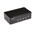 StarTech.com Switch KVM double affichage HDMI 4K 30 Hz à 4 ports avec hub USB intégré