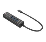 Lindy 43249 hub de interfaz USB 3.2 Gen 1 (3.1 Gen 1) Type-C 5000 Mbit/s Negro