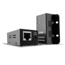 Lindy 42680 prolongateur réseau Émetteur et récepteur réseau Noir