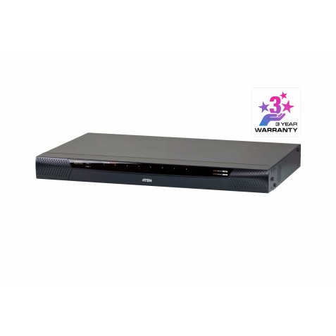 ATEN 8-Port 2-Bus CAT5e/6 KVM Over IP Switch, LUC (Laptop USB Console), with Audio & Virtual Media Support