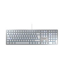 CHERRY KC 6000 SLIM Clavier filaire, blanc/argent, USB, AZERTY - FR