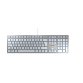 CHERRY KC 6000 SLIM Clavier filaire, blanc/argent, USB, AZERTY - FR