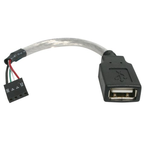 Cable de 15cm Adaptador Extensor USB 2.0 a IDC 4 pines - Conector a Placa Base - Hembra a Hembra