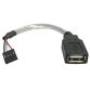 Cable de 15cm Adaptador Extensor USB 2.0 a IDC 4 pines - Conector a Placa Base - Hembra a Hembra