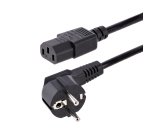 StarTech.com Cable de 1m (3 pies) de Alimentación para Ordenador, 18AWG, UE Schuko a C13, 250V 10A, Cable de Corriente, Cable de Fuente de Alimentación para Ordenador