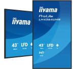 iiyama LH4364UHS-B1AG Écran d'affichage dynamique Écran plat de signalisation numérique 109,2 cm (43") LED Wifi 500 cd/m² 4K Ultra HD Noir Intégré dans le processeur Android 24/7