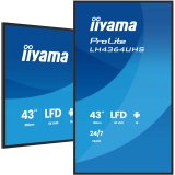 iiyama LH4364UHS-B1AG Écran d'affichage dynamique Écran plat de signalisation numérique 109,2 cm (43") LED Wifi 500 cd/m² 4K Ultra HD Noir Android 24/7