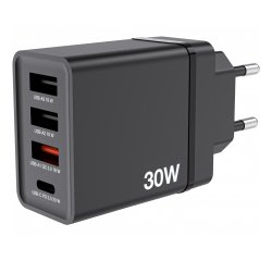 Verbatim Chargeur USB mural 4 ports 30 W - Noir