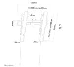 Neomounts LED-W450BLACK Support pour écran mural 32-55" - inclinable