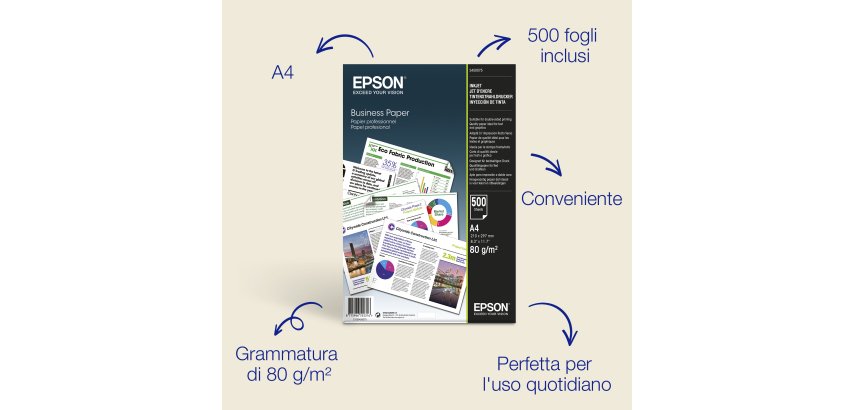 Epson Carta per l'ufficio A4 80 g/m2, 500 fogli