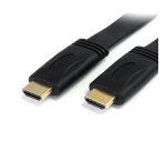 StarTech.com 6 ft Flat High Speed HDMI Cable with Ethernet - Ultra HD 4k x 2k HDMI Cable - HDMI to HDMI M/M - Flat HDMI Cable (HDMIMM6FL) - HDMI with Ethernet cable - 1.8 m