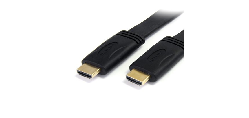 StarTech.com 6 ft Flat High Speed HDMI Cable with Ethernet - Ultra HD 4k x 2k HDMI Cable - HDMI to HDMI M/M - Flat HDMI Cable (HDMIMM6FL) - HDMI with Ethernet cable - 1.8 m