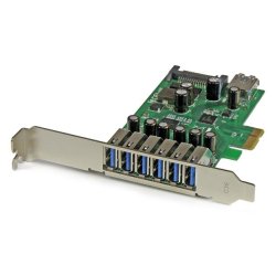 StarTech.com Scheda Espansione PCI Express USB 3.0 (5Gbps) a 7 porte con profilo basso e standard - alimentazione SATA