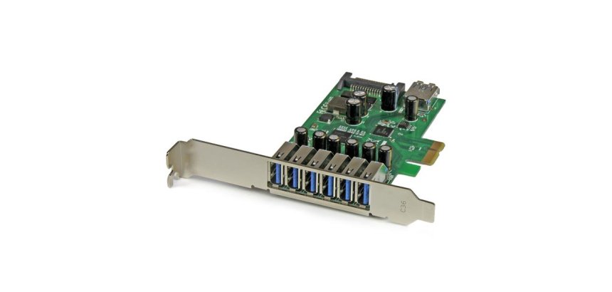 StarTech.com 7-Port PCI Express USB 3.0 Card - 5Gbps - Standard and Low-Profile Design - TAA