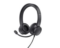 Trust HS-150 Casque Avec fil Arceau Bureau/Centre d'appels Noir