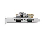 StarTech.com 2-Port PCI Express Serial Interface Card, Dual Port PCIe to RS232 (DB9) Serial Card, 16C1050 UART, Low/Full Profile Brackets, COM Retention, For Windows/Linux