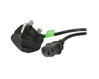 StarTech.com Cable de 1m (3 pies) de Alimentación de Ordenador para el Reino Unido UK, BS1363 a C13, 18AWG, 10A 250V, Cable Inglés de Corriente de Repuesto, Cable de Alimentación de TV