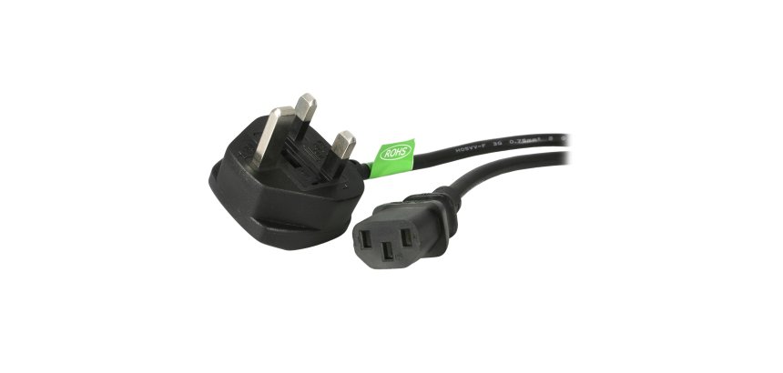 StarTech.com Câble d'Alimentation pour PC UK - BS 1363 à C13, 18AWG, 10A 250V - Cordon d'Alimentation Ordinateur/Ordinateur Portable/TV - Câble d'Alimentation Écran PC