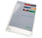 Pochettes perforées Leitz A4 à soufflet PVC grainé 17/100e - Boîte de 5