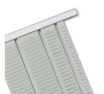Bande planning nobo métal fiche indice 2 32 fentes adaptée carte t capacité 32 cartes format 66x6,4cm coloris gris