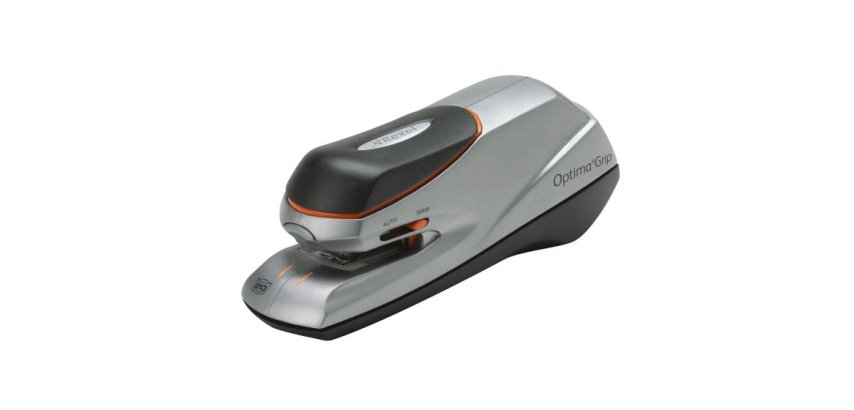 Agrafeuse électrique Optima GripE, blanc/gris/bleu