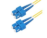 StarTech.com Câble Fibre Optique de 1m Duplex Monomode SC à SC (UPC) OS2, 9/125µm, 40G/100G, Cordon Fibre Optique, Insensible à la Courbure, Faible Perte d'Insertion, Cordon Patch Fibre LSZH