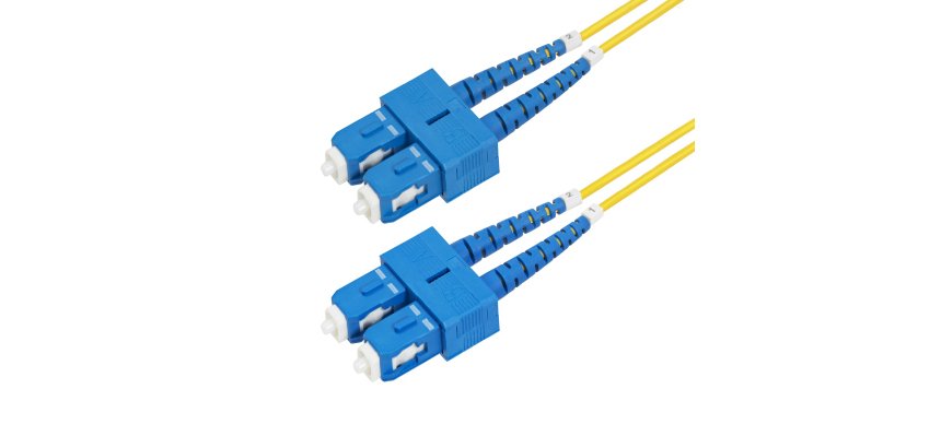 StarTech.com Câble Fibre Optique de 1m Duplex Monomode SC à SC (UPC) OS2, 9/125µm, 40G/100G, Cordon Fibre Optique, Insensible à la Courbure, Faible Perte d'Insertion, Cordon Patch Fibre LSZH