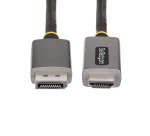 StarTech.com 2m DisplayPort naar HDMI Adapter Kabel, 8K 60Hz, 4K 144Hz, HDR10, Actieve DP 1.4 naar HDMI 2.1 Video Converter, DisplayPort Desktop naar HDMI Monitor, M/M, DisplayPort naar HDMI Dongle