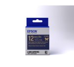 Epson Satin Ribbon – Navy/Gold 12mm(5m) – LK-4HKK