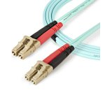 StarTech.com Câble Fibre Optique Multimode de 5m LC/UPC à LC/UPC OM4, Fibre Zipcord 50/125µm LOMMF/VCSEL, Réseaux 100G, Faible Perte d'Insertion, Cordon de Raccordement Fibre LSZH