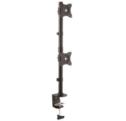 StarTech.com Dual Monitor Beugel voor Bureau, Verticaal, Staal - Voor maximaal twee 27" of 34" Ultrawide (10kg) VESA gemonteerde schermen