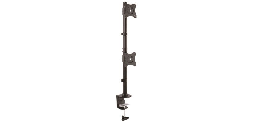 StarTech.com Support de Bureau pour Moniteur Double, Vertical, Acier - Pour jusqu'à Deux Écrans 27" ou 34" Ultra-Large (10kg) Montage VESA